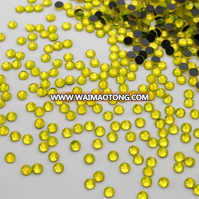 High quality dmc hot fix rhinestone whole sale citrine color