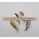 Wholesale custom women new design alloy brooch feather brooch